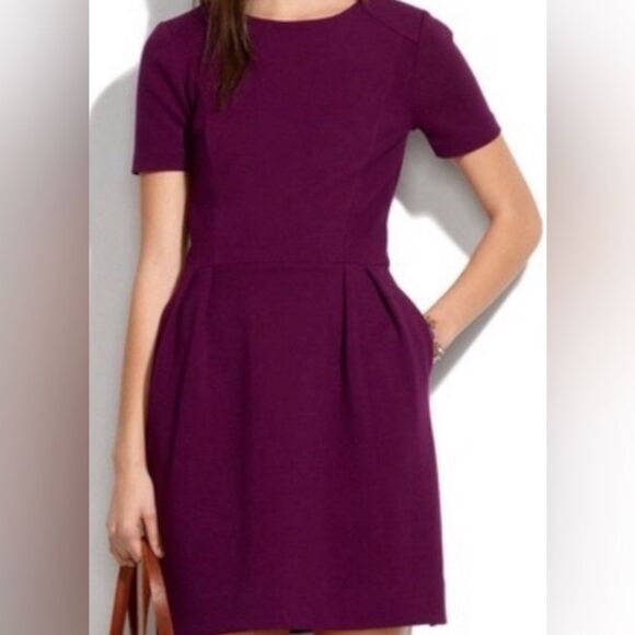 Madewell Dresses & Skirts - Madewell Gallerist Ponte A-Line Dress Burgundy Size 2